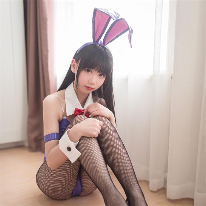 雪琪SAMA麻衣花嫁，蓝色胶衣樱岛麻衣cos兔女郎-ACGAI艺图
