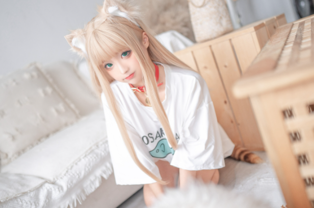 【蠢沫沫】美图经典作品|黄豆粉猫娘 尾巴是插件-ACGAI艺图