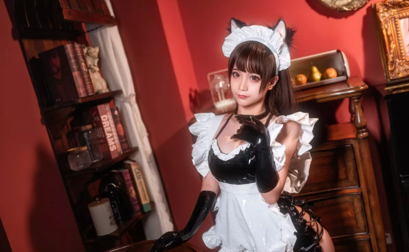 魅力爆棚！炫酷的蠢沫沫《漆皮女仆》COS摄影赏析！-ACGAI艺图