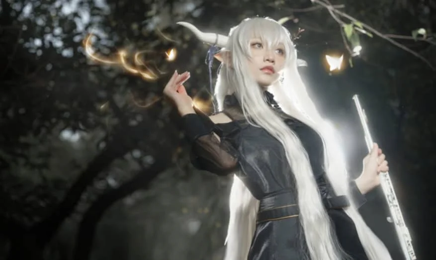Cien恩恩小姐姐cosplay《明日方舟》闪灵，绝美可爱双重魅力！-ACGAI艺图