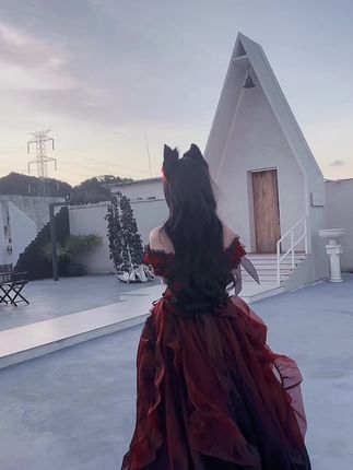 不呆猫浴室粉色吊裙写真，精美图集大赏-ACGAI艺图