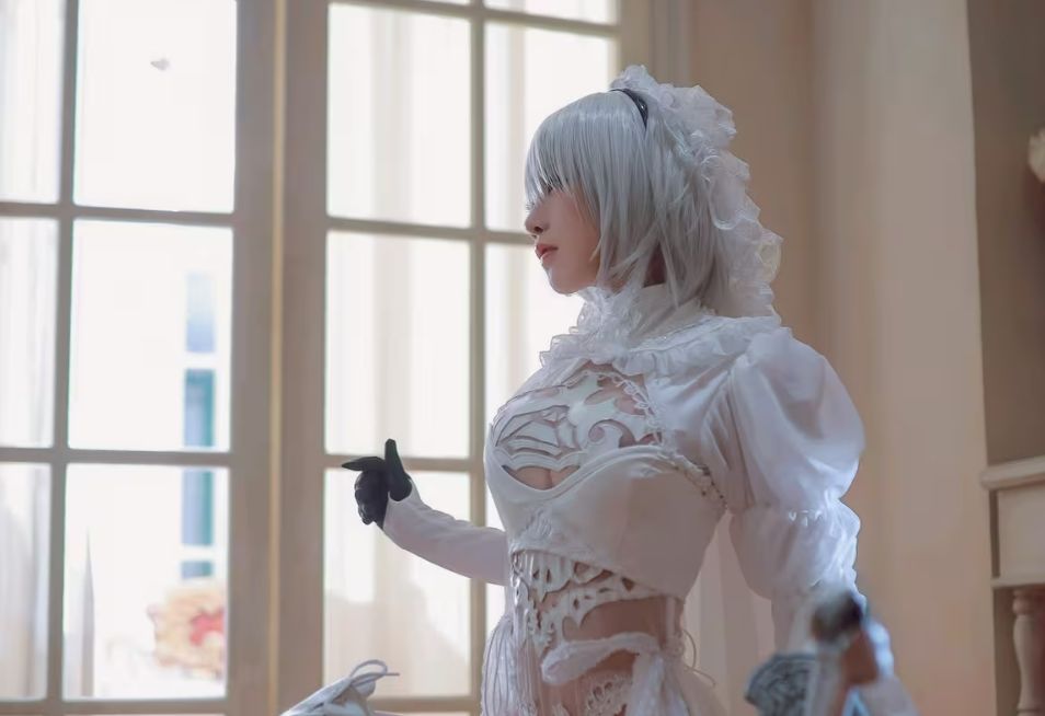 水淼Aqua挑战尼尔机械纪元，完美还原2B女神cosplay图集-ACGAI艺图