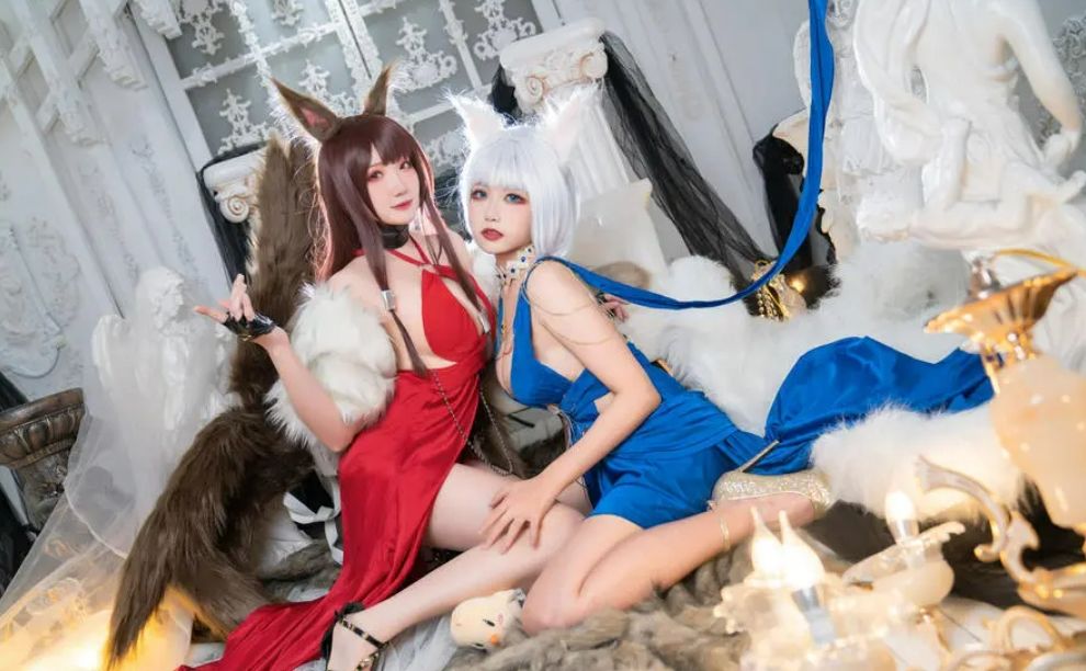 momoko葵葵《碧蓝航线》加贺礼服造型cosplay图集，尽显温柔之美-ACGAI艺图
