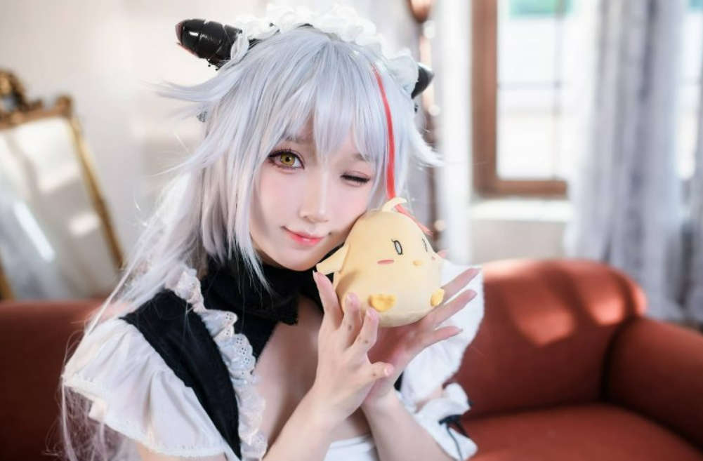阿包也是兔娘cos碧蓝航线·埃吉尔女仆作品图包-ACGAI艺图