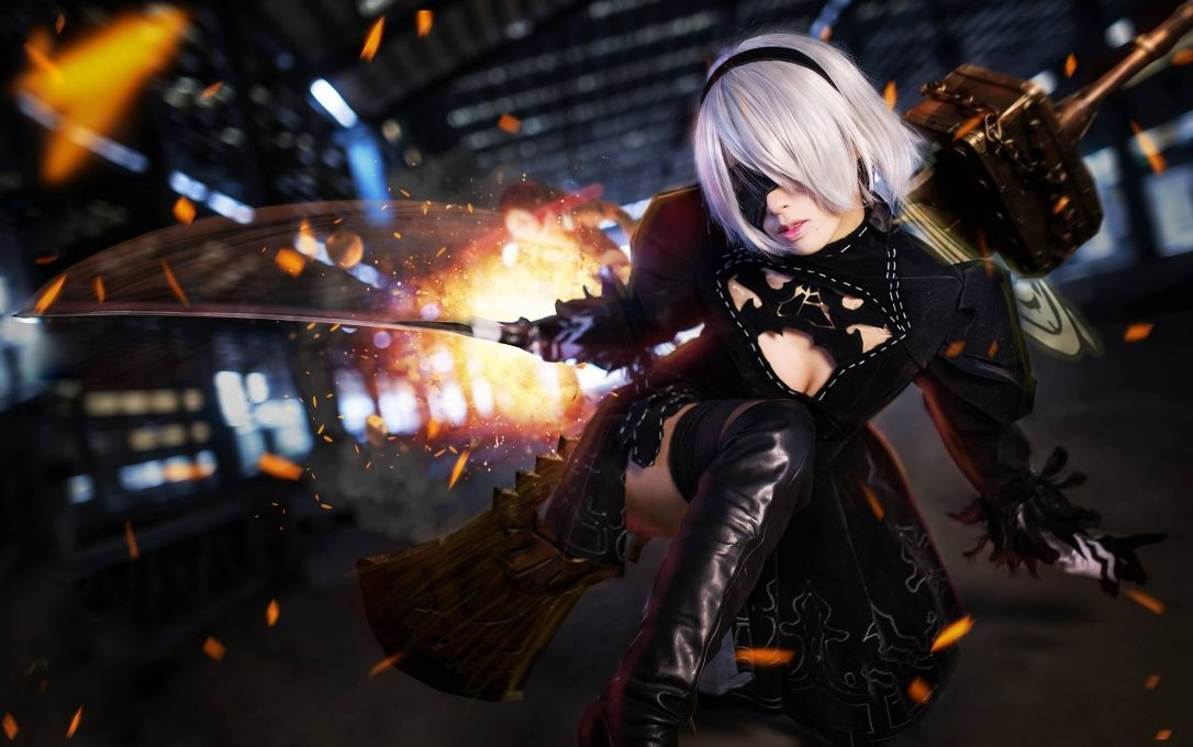 雨波_HaneAme cosplay自拍包·修女+2B 图集作品介绍-ACGAI艺图
