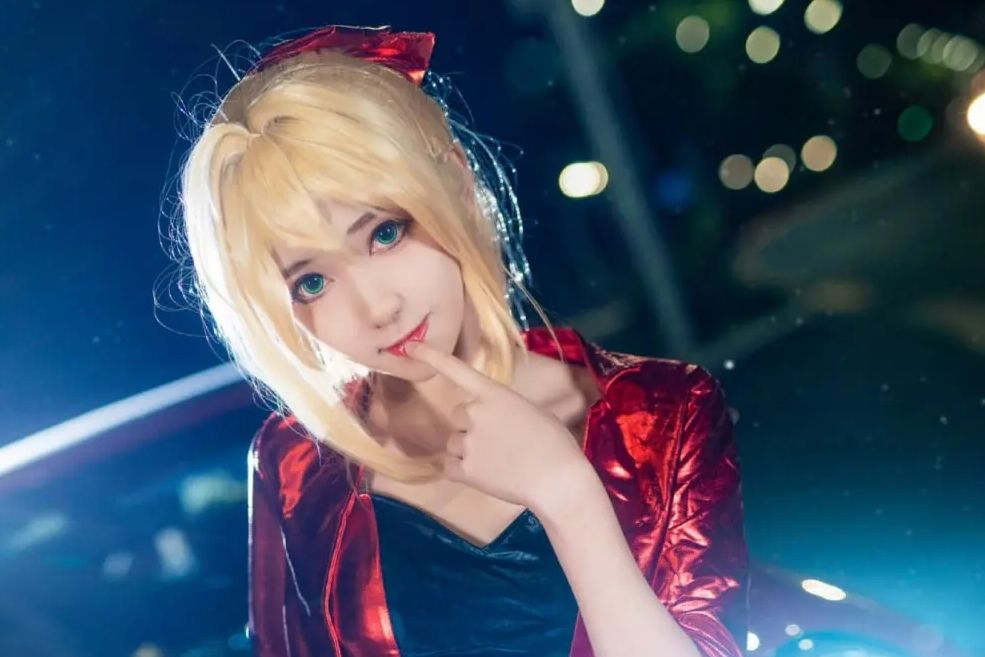南桃Momoko cos Fate/EXTRA·尼禄赛车娘图集作品大全-ACGAI艺图