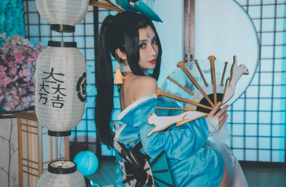 rioko凉凉子(肉扣热热子)cosplay王者荣耀·不知火舞 魅语图集作品-ACGAI艺图