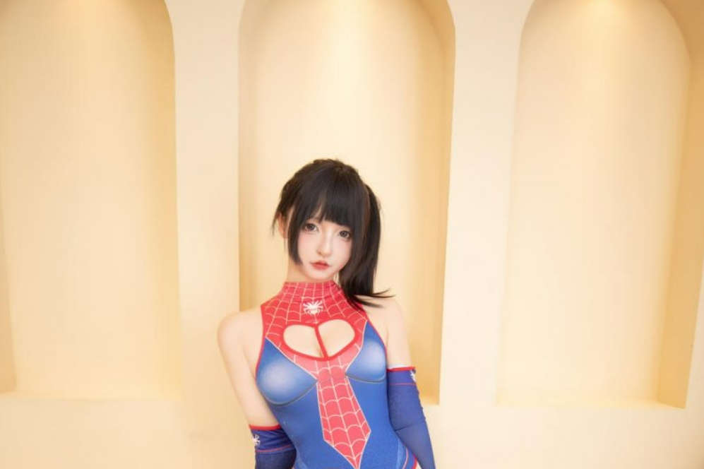 神楽坂真冬cosplay蜘蛛女王·蓝色丝袜作品图集汇总-ACGAI艺图
