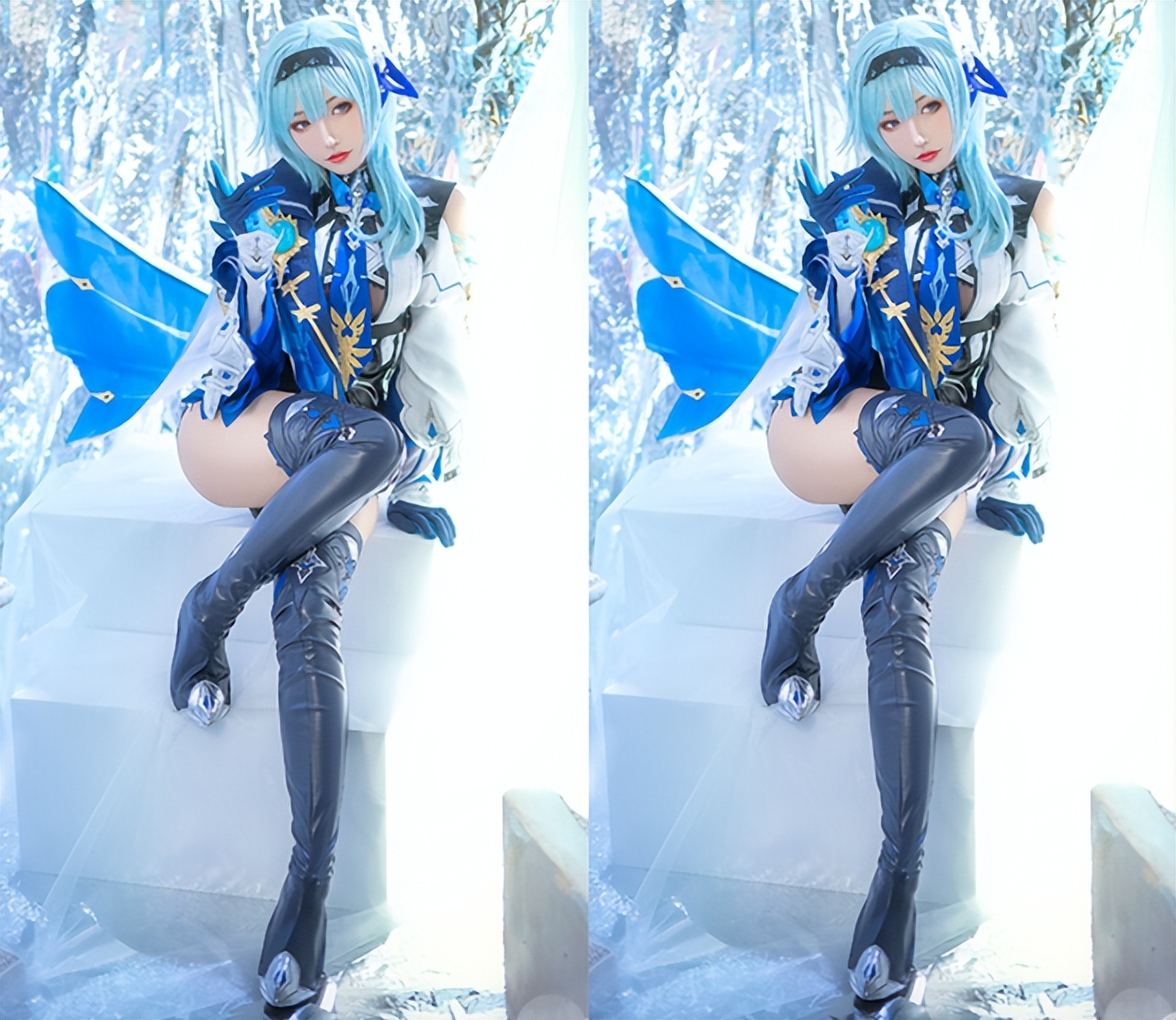 大长腿小姐姐COS《原神》优菈一角！网友：美奂美仑！-ACGAI艺图