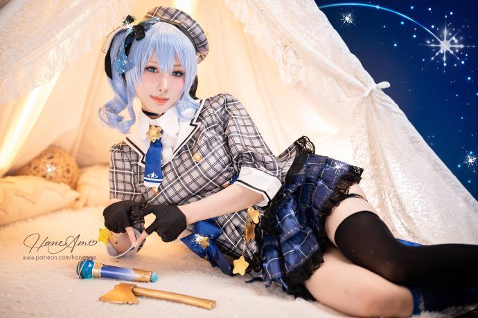雨波_HaneAme星街彗星COS，甜美的微笑打动每一位观众-ACGAI艺图