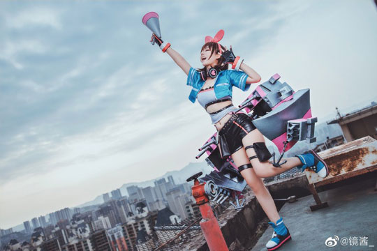 coser@镜酱化身《碧蓝航线》的“Kizuna Ai”绊爱，展现可爱萌萌的魅力-ACGAI艺图