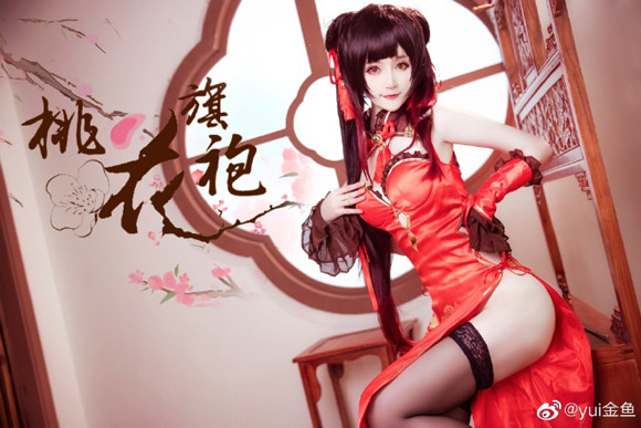 《约会大作战》的“旗袍版”时崎狂三cosplay，yui金鱼展现其优雅之美-ACGAI艺图