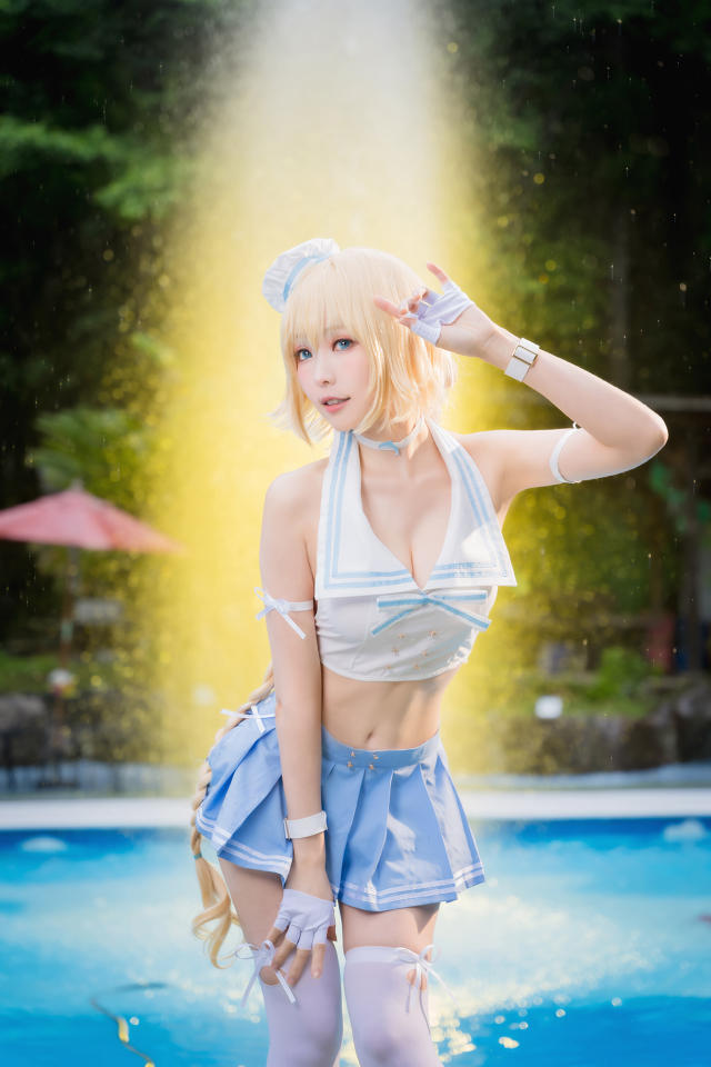 coser@ElyEE子在《命运/冠位指定》中化身温柔可爱的圣女贞德-ACGAI艺图