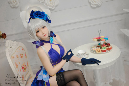 焖焖碳cosplay《碧蓝航线》光辉，“永不落幕的茶会”的完美还原-ACGAI艺图