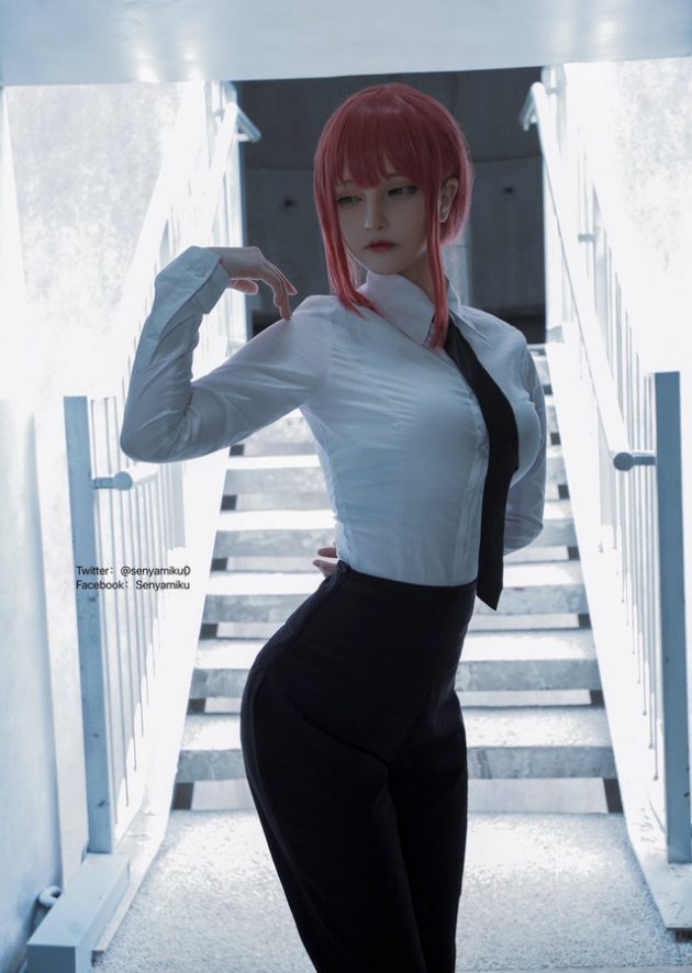 千夜未来cos作品 | 千夜未来（Senya Miku）cos 电锯美人 Makima-ACGAI艺图