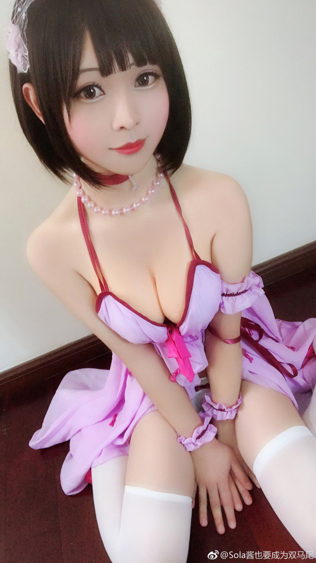 coser@Sola酱也要成为双马尾《路人女主的养成方法》cos加藤惠-ACGAI艺图
