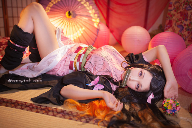 Mon夢_monpink在《鬼灭之刃》中的一系列kimetu no yaiba cosplay-ACGAI艺图