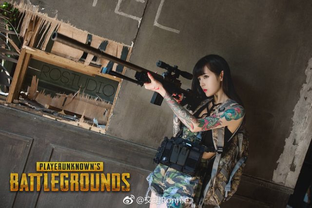 coser@文珺Ronnie在《绝地求生》中变身性感火辣的“神枪手”-ACGAI艺图
