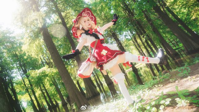 六二二同学cos《原神》可莉，展现“火花骑士”的可爱魔法治愈-ACGAI艺图