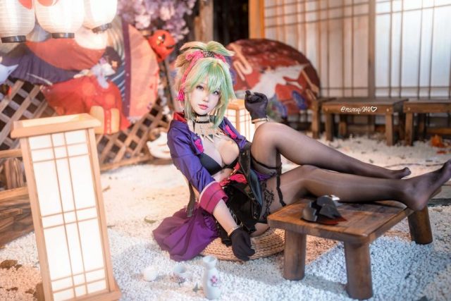 原神·久岐忍同人COS：七七娜娜子的COSPLAY技艺揭秘-ACGAI艺图