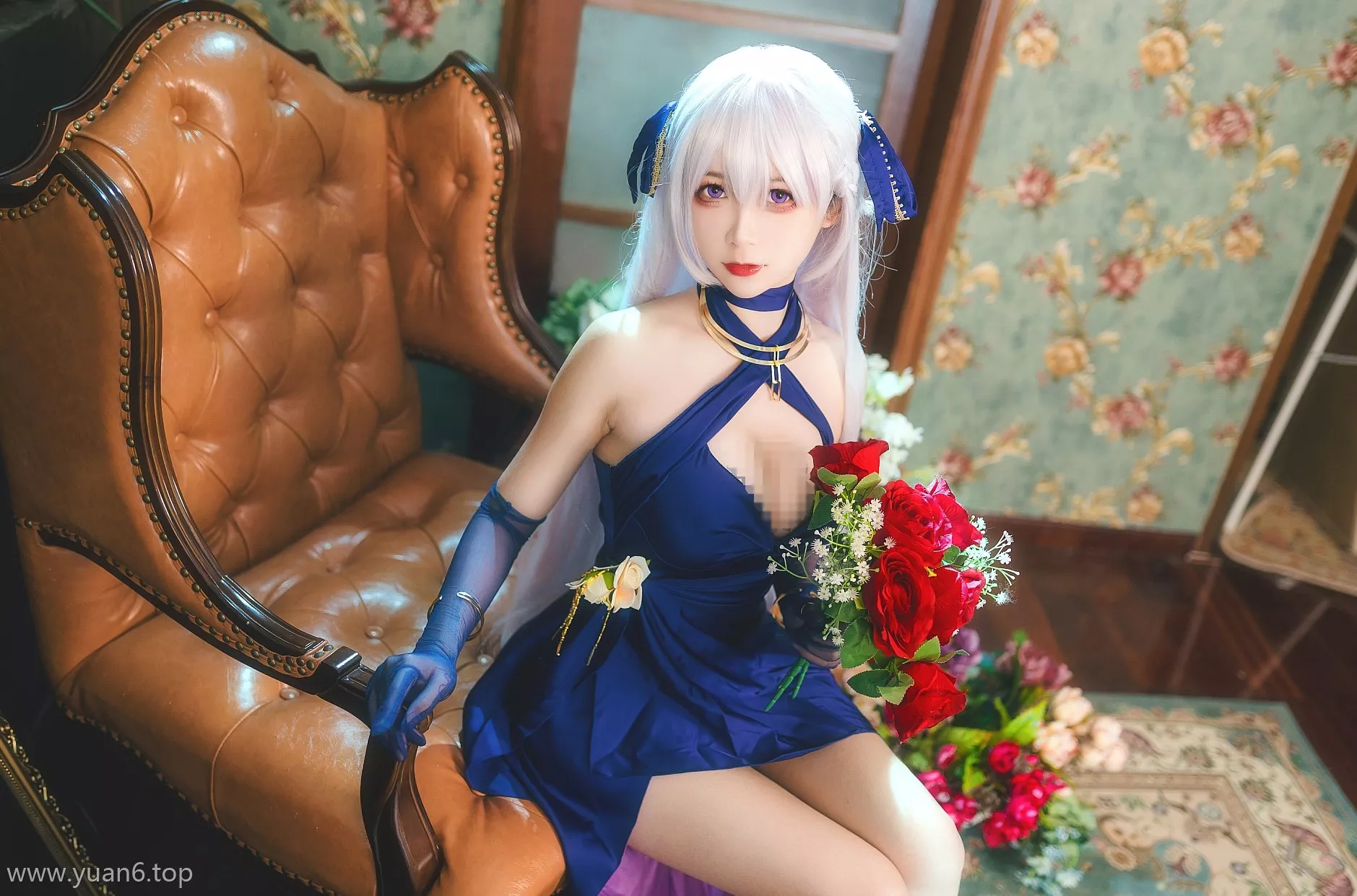 美图欣赏丨Coser樱落酱w-贝法礼服 [12P+225M]-ACGAI艺图