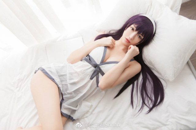 coser@饺子君SAMA在《路人女主的养成方法》中化身霞丘诗羽-ACGAI艺图