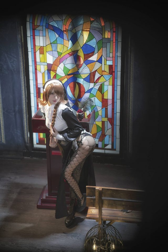 阿包也是兔娘·修女COSPLAY： 神秘修女的圣洁诱惑-ACGAI艺图