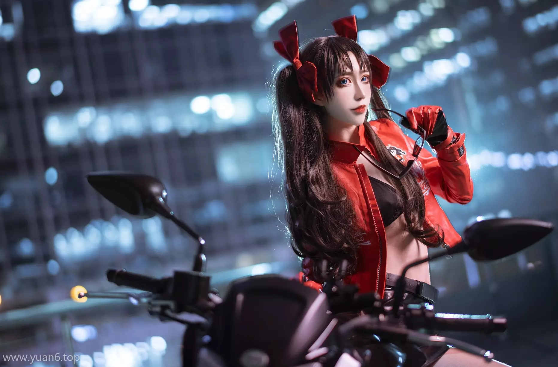美图欣赏丨Coser_翎柒菜菜-机车凛[9P-76.37MB]-ACGAI艺图