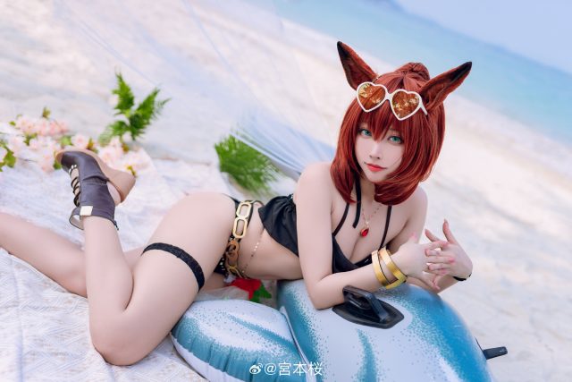 [赛马娘Pretty Derby]宮本桜cos丸善斯基，性感与美丽点燃热情夏日-ACGAI艺图