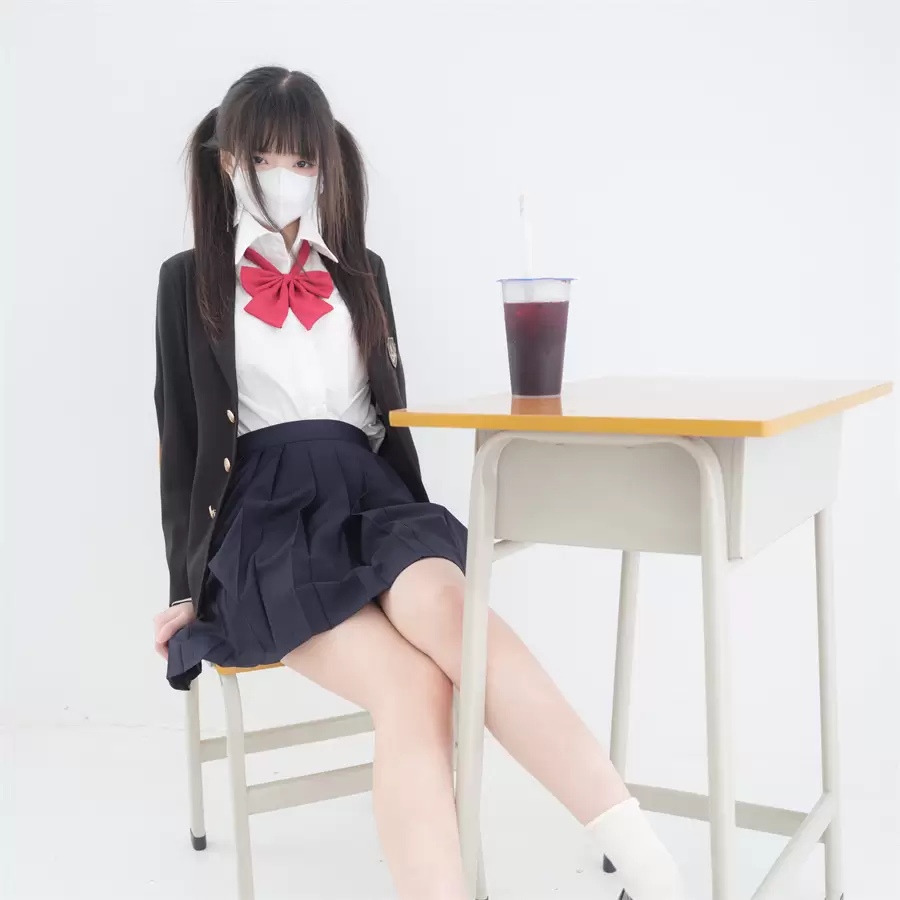 紧急企划见希w：学院风小姐姐的甜美魅力！-ACGAI艺图