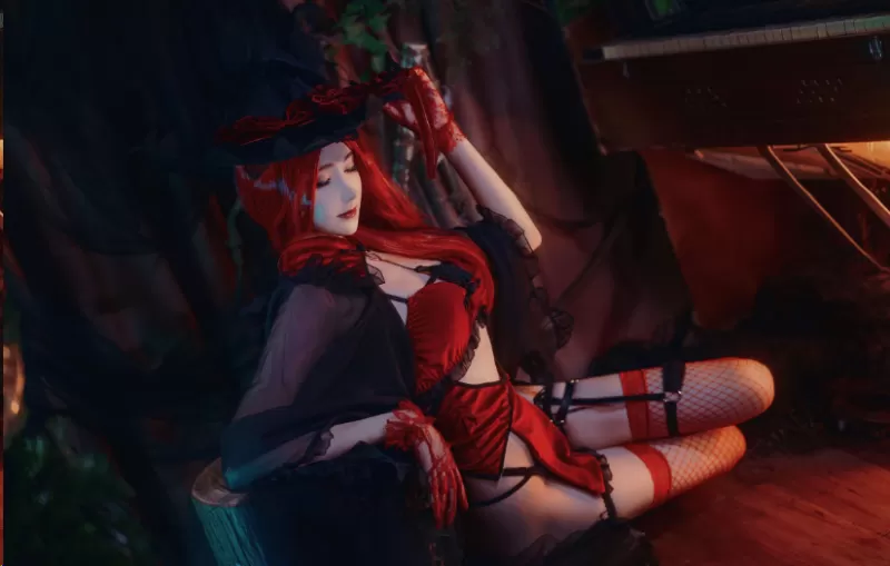 南桃momoko作品《红女巫》精品cos摄影欣赏-ACGAI艺图