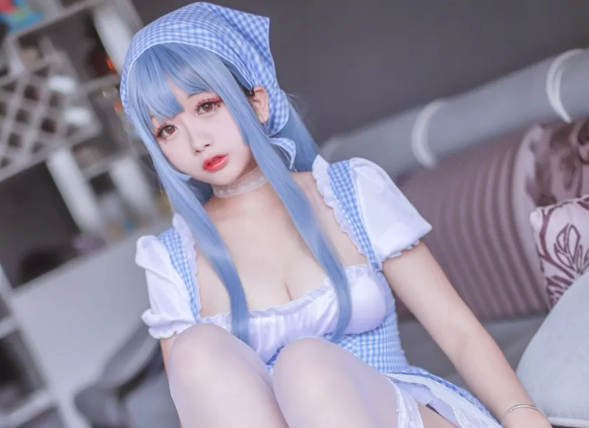 日奈娇《蓝色女仆》！体验清新蓝白色调的童话世界！-ACGAI艺图